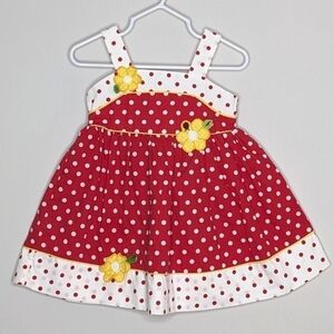 Blueberi Boulevard Ladybug Flower Polka Dot Dress 18m